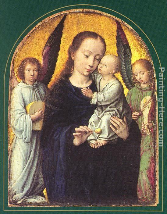 Gerard David Mary and Child with two Angels Making Music